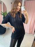 Crochet Co-ord - Black