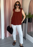 Ruffle Top - Rust