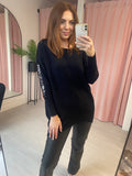 Sequin Detail Jumper -  Black