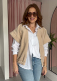 Drop Shoulder Gilet - Biege