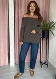 Bardot Jumper - Taupe