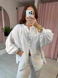 Boho Cheesecloth Shirt - White