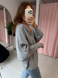 Ribbed Cardigan - Grey