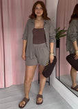 Cotton Crinkle Shirt - Taupe
