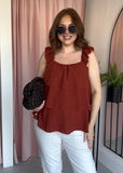 Ruffle Top - Rust