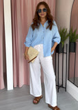 Cotton Cheesecloth Shirt - Blue