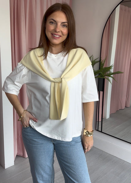 Off Duty Layered T - Lemon