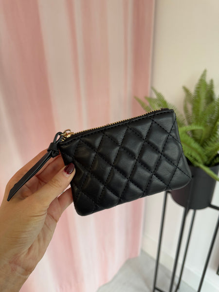 Quilted Coin Purse - Black