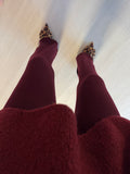 Flared Leggings - Wine