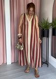 Missi Zig Zag Dress - Pink & Brown