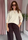 Classic Round Neck Jumper - Cream