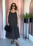 Cotton Raw Edge V Neck Dress - 5 Colours