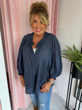 Boho Blouse - Navy