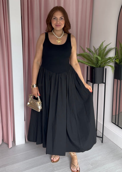 Leni Basque Waist Dress