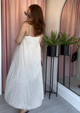 Cotton Raw Edge V Neck Dress - 5 Colours