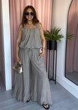 Bubble Hem Co-ord - Taupe