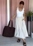 Poplin Pocket Skirt - Biege