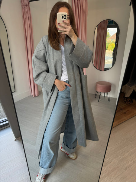 Oversized Coat - Light Grey