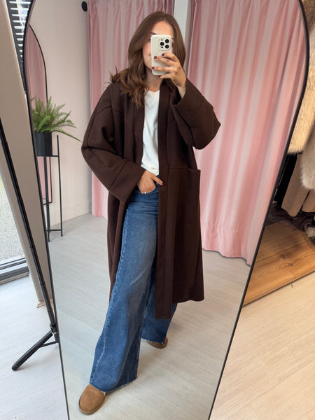 Oversized Coat - Brown