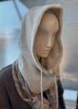 Knitted Hood Snood - Biege