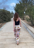 Boho Print Trousers - Stone