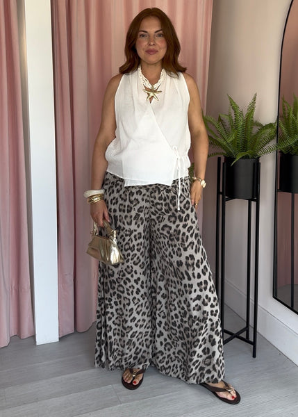 Palazzo Trousers - Leopard