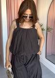Bubble Hem Co-ord - Brown