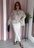 Satin Slip Skirt - Biege