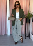 Stripey Trousers - Dark Green