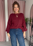 Twist Detail Jumper - Burgundy