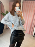 Ruched Faux Leather Skirt