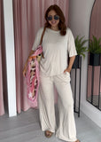 Soft Rib Asymmetric T - Biege