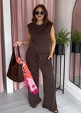 Soft Rib Vest - Brown