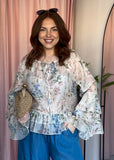 Floral Gypsy Top - White