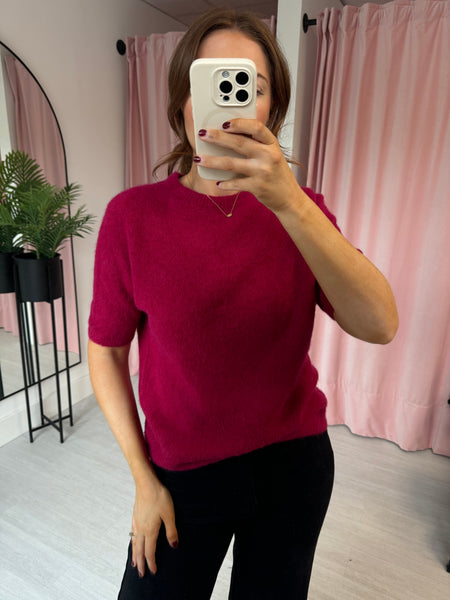 Crew Neck Jumper - Burgundy