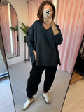 Exposed Seam Sweatshirt - Charcoal