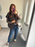 Quilted Gilet - Brown