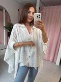 Broderie Poncho Shirt