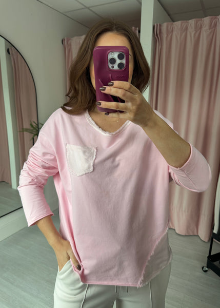 Satin Sweatshirt - Pink
