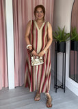 Missi Zig Zag Dress - Pink & Brown