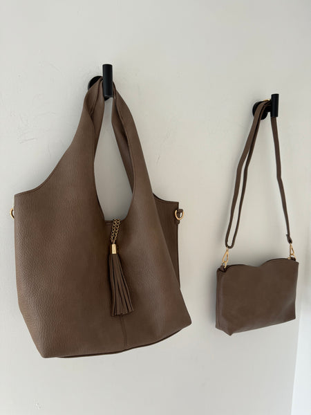 Slouch 2 in 1 Tote Bag - Taupe