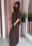 Soft Rib Asymmetric T - Brown