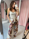 Boho Print Trousers - Stone