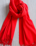 Brushed Fringe Scarf - Fluro Orange