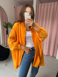 Cheesecloth Oversize Shirt - Washed Orange