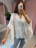 Broderie Poncho Shirt