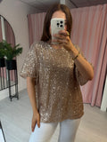 Sequin T-shirt - Rose