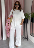 Soft Rib Asymmetric T - White
