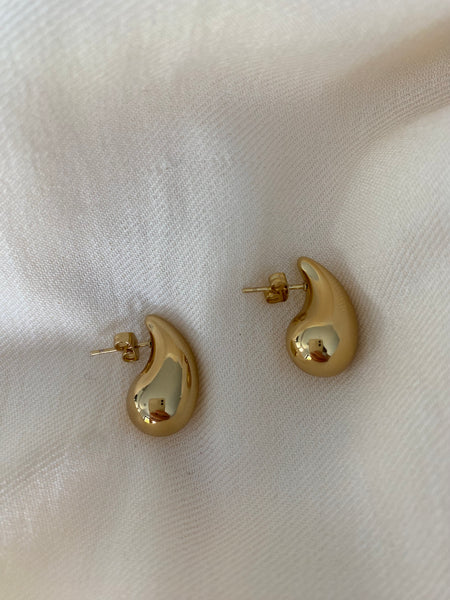 Small Tear Drop Earrings - Gold