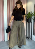 Wide Palazzo Trouser - Taupe
